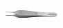Пинцет Micro-Adson, хирургический, с перекрестной насечкой, прямой, 1х2 зубый, с упором для пальца, длина 12 см