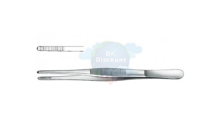 Пинцет анатомический, длина 13 см