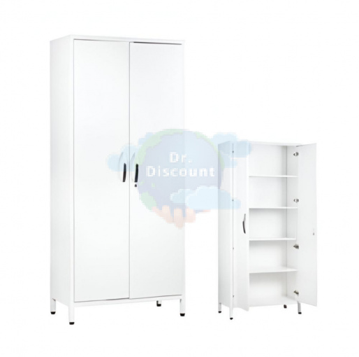 Шкаф ШМЕ-2М, полки из металла, замок на правой двери